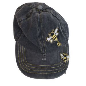 Greater Good Women's Adjustable Distressed Bumble Bee Hat